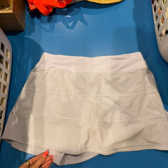 Lululemon Athletica Pace Rival Midi-Rise Pastel Blue Skirt - Picture 6 of 8